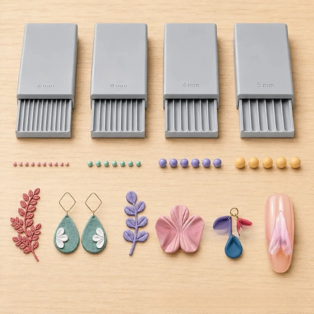 Art Craft Template - 4Pcs Strip Clay Extruder Template Set