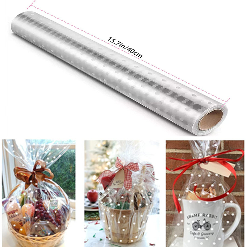 School Of Art X Craft - White Dots Cellophane Bags, Cellophane Wrap