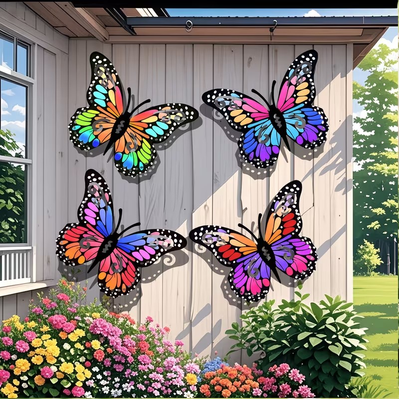 4pcs Colorful metal butterfly  - Art Craft Butterfly recension och pris
