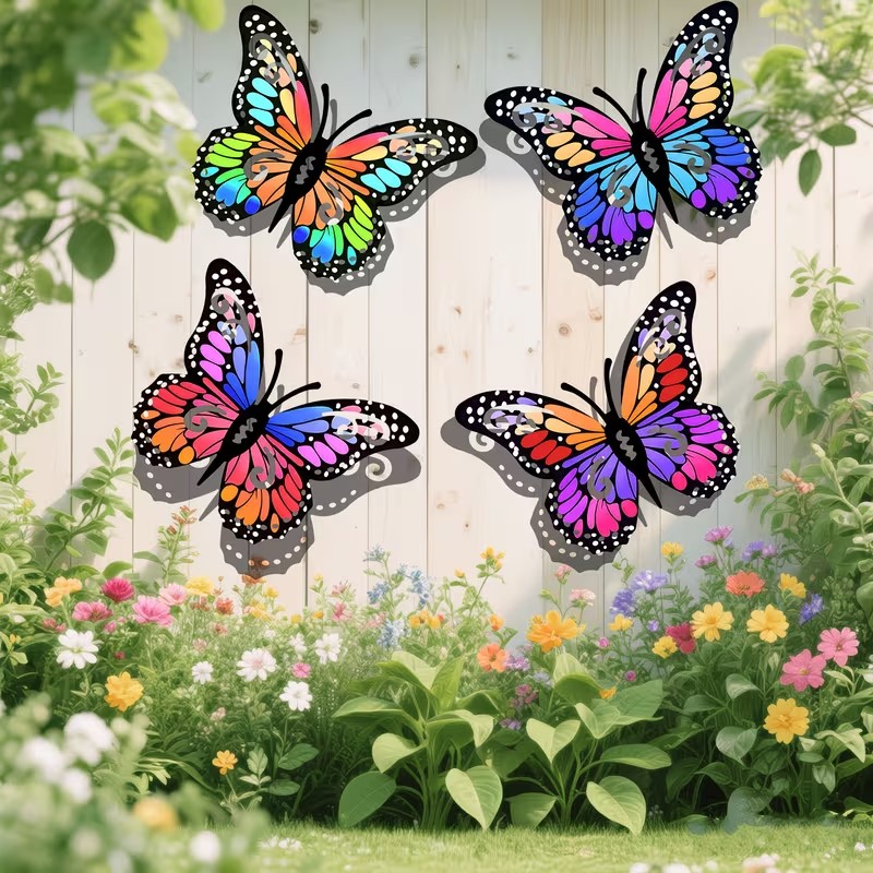 4pcs Colorful metal butterfly  - Art Craft Butterfly recension och pris