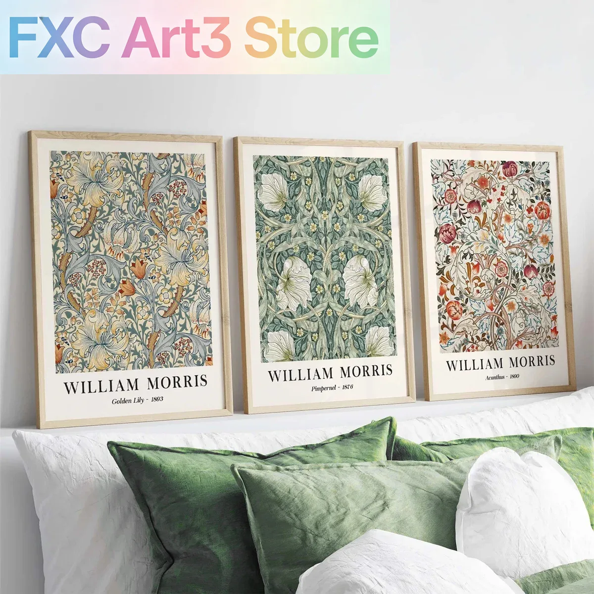 3pcs/Set frameless  Vintage Bo - Art Craft William Morris recension och pris