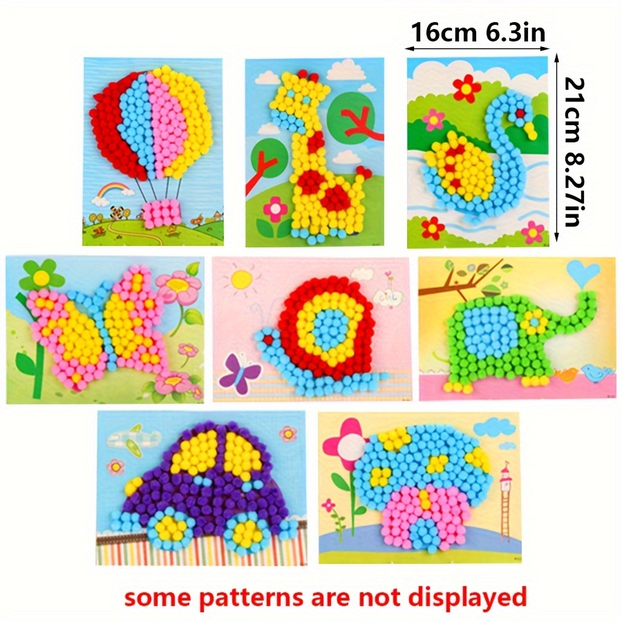 2pcs 16x21cm Colorful Pom-Pom  - Unique Art Craft recension och pris
