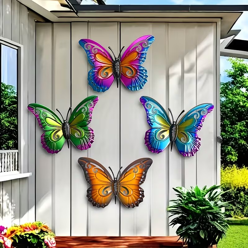 4pcs Colorful Metal butterfly  - Art Craft Butterfly recension och pris