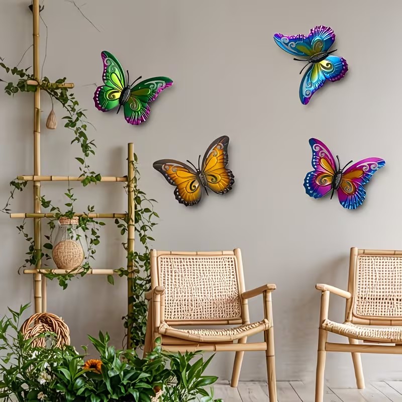 4pcs Colorful Metal butterfly  - Art Craft Butterfly recension och pris