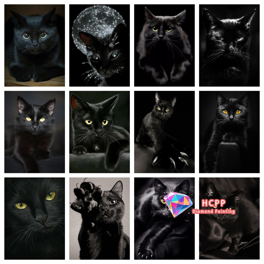 unframe Black Cat Animal Diamo - Unique Art Craft recension och pris