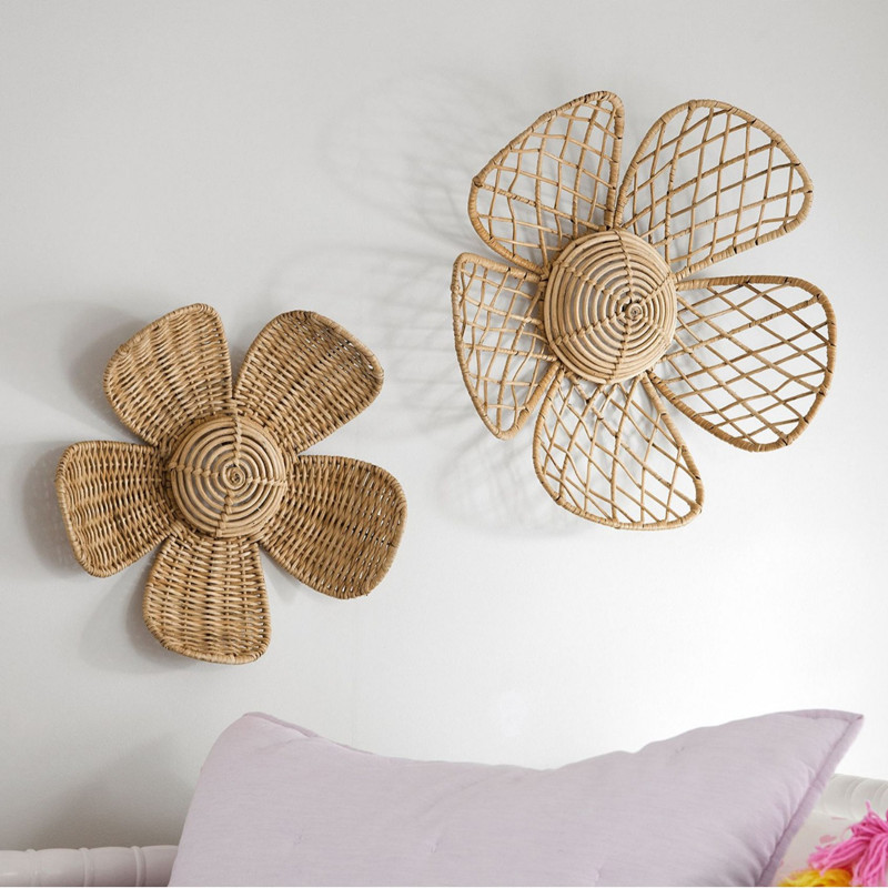 Nordic Woven Rattan Flower Wal - Art Craft Furniture recension och pris