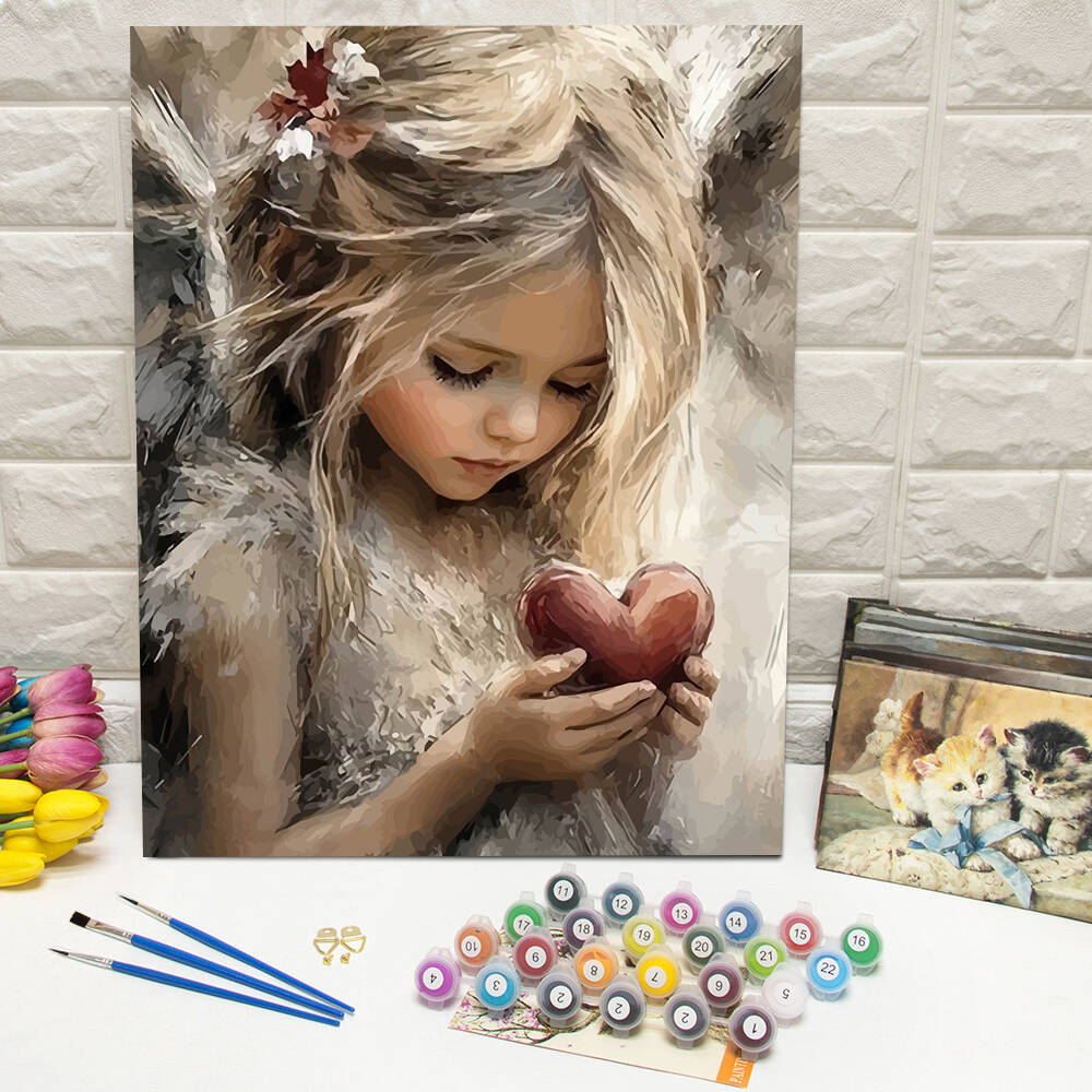 Drawing By Numbers Girl Portra - Unique Art Craft recension och pris