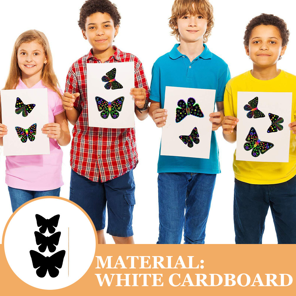 1Set Butterfly Shaped Scratch  - Art Craft Butterfly recension och pris