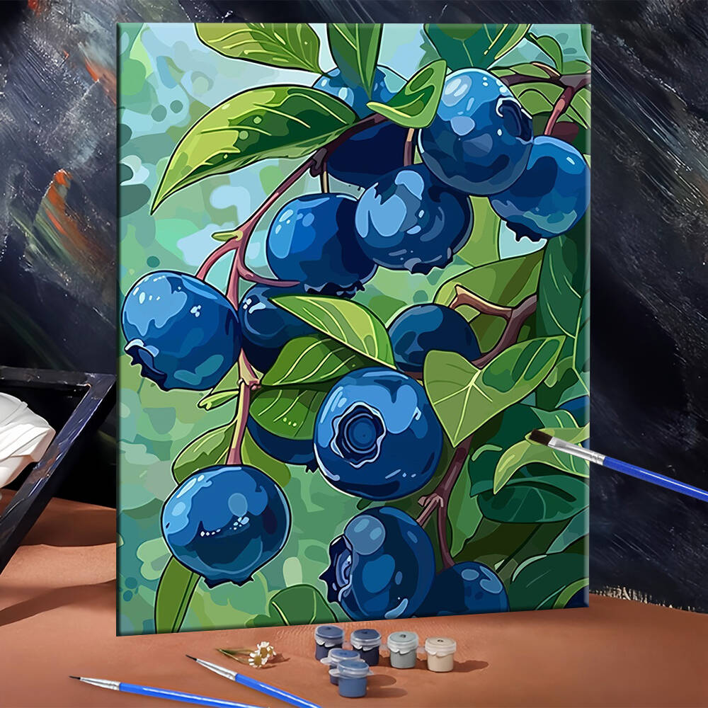DIY Drawing By Numbers Blueber - Art Craft Gifts For Adults recension och pris