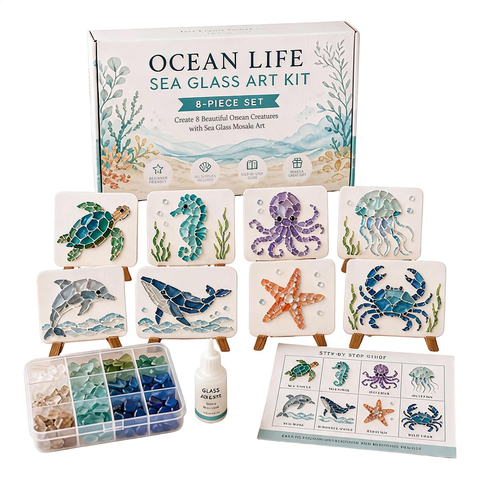 1pc Ocean Life Sea Glass Mosai - Art Craft Gifts For Adults recension och pris