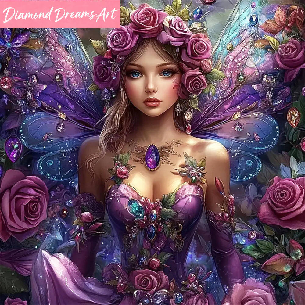 5D DIY Diamond Mosaic Woman Po - Art Craft Butterfly recension och pris