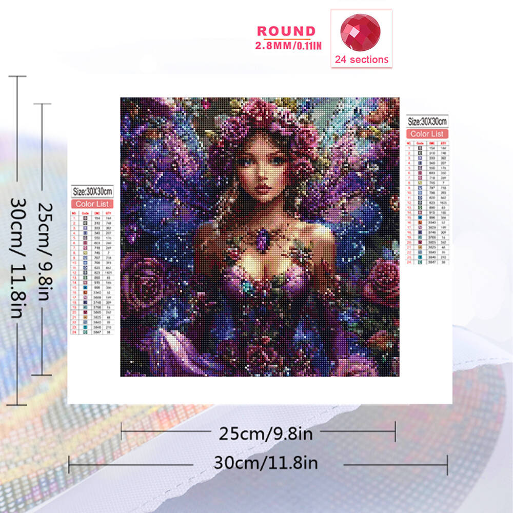 5D DIY Diamond Mosaic Woman Po - Art Craft Butterfly recension och pris