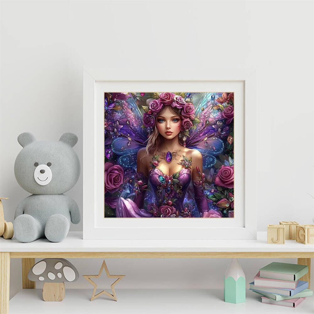 5D DIY Diamond Mosaic Woman Po - Art Craft Butterfly recension och pris